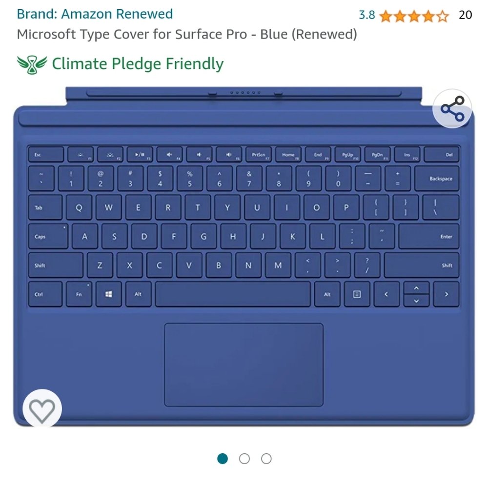 Renewed Microsoft Type Cover for Surface Pro Blue does not come in original box
